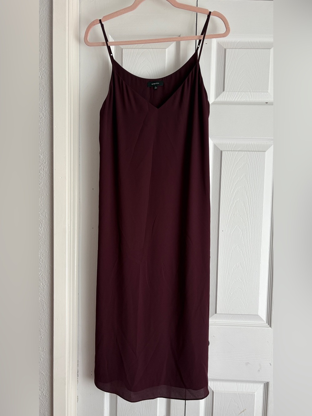 Aritzia Babaton Burgundy Midi Slip Dress